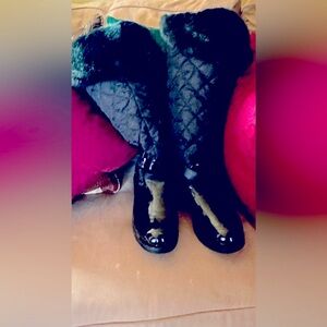 Fur Limed Black Snow Boots